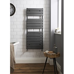 Hudson Reed Flat Panel Anthracite Designer Heated Towel Rail Radiator | HLA35