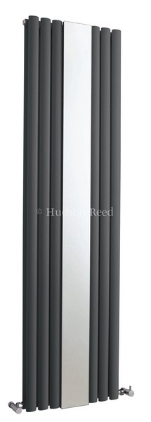Revive Mirror Vertical Designer Anthracite Double Panel Radiator | HLA79