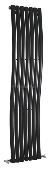 Hudson Reed Revive High Gloss Black Wave Designer Radiator | HLB95