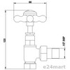 Hudson Reed Victorian Chrome Crosshead Radiator Angled Valves HT300