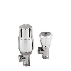 Hudson Reed Chrome Thermostatic Radiator Valves Angled | HT326